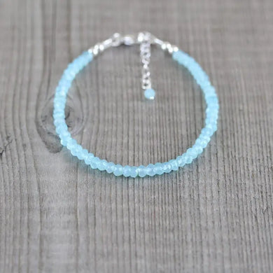 MantraMani Blue Chalcedony Anklet