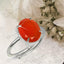MantraMani Elegant Carnelian Ring – Certified Stone for Vitality, Confidence & Wellness