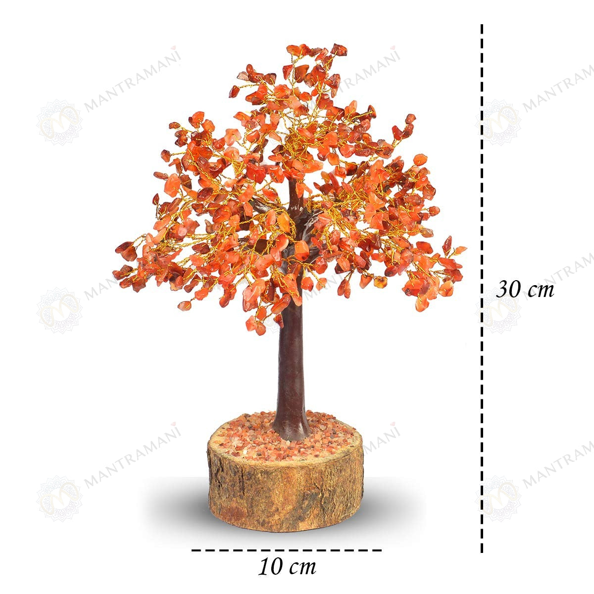 MantraMani Red Carnelian Crystal Tree – Motivation, Confidence & Career Growth