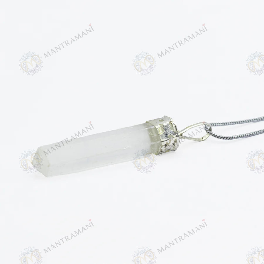 MantraMani Clear Quartz Pencil Pendant
