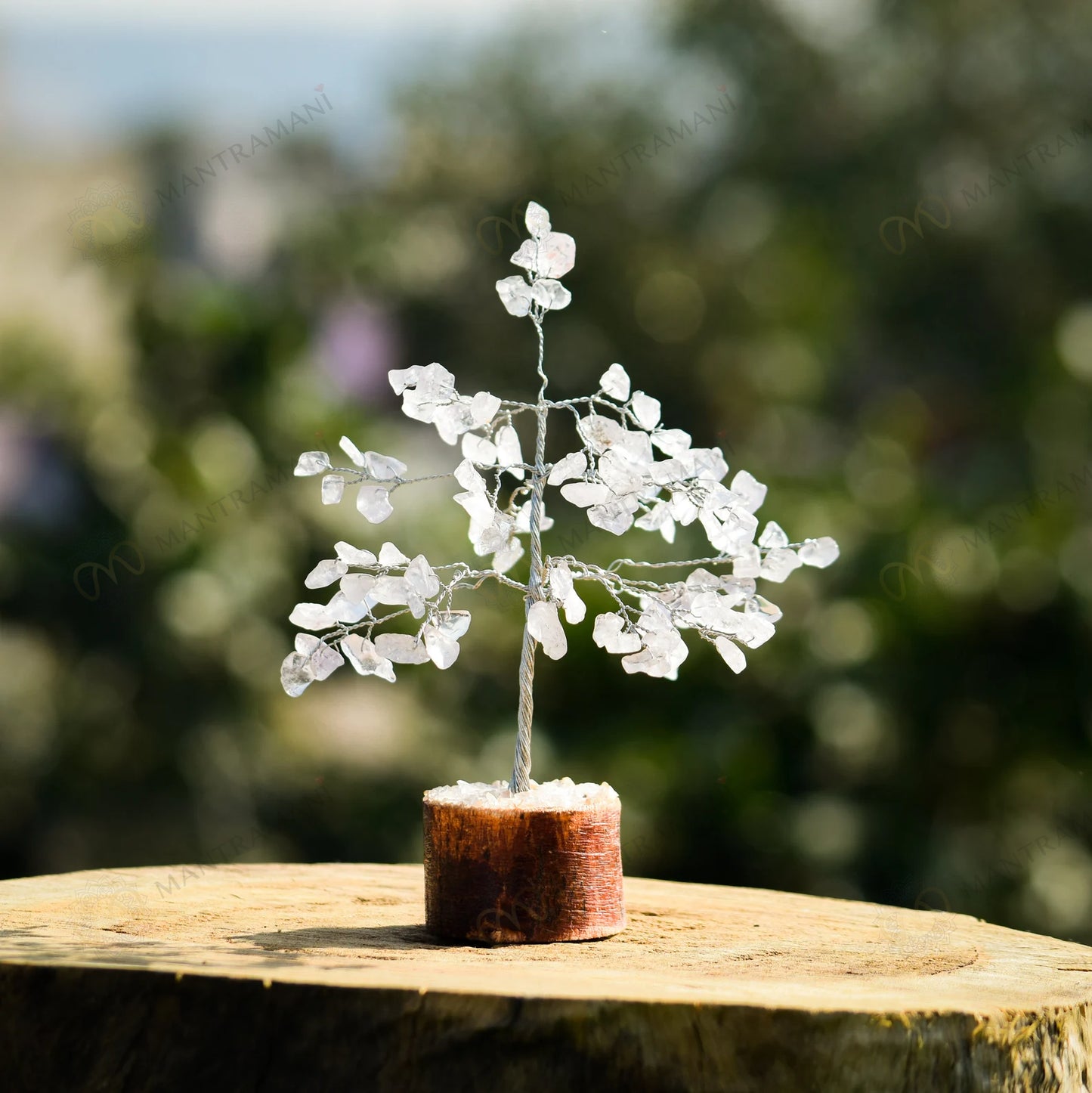 MantraMani Clear Quartz Crystal Tree – Removes Depression, Anger & Anxiety