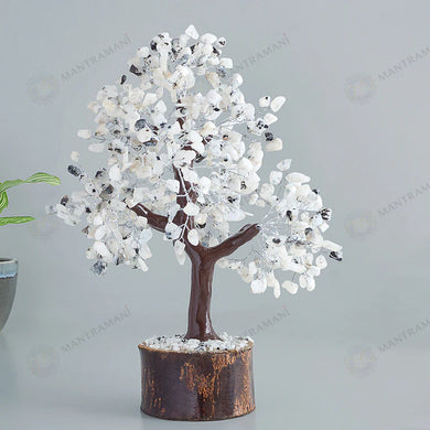 MantraMani Clear Quartz Crystal Tree – Removes Depression, Anger & Anxiety