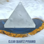 MantraMani Clear Quartz Pyramid – Energy Cleansing, Meditation & Focus Crystal Pyramid