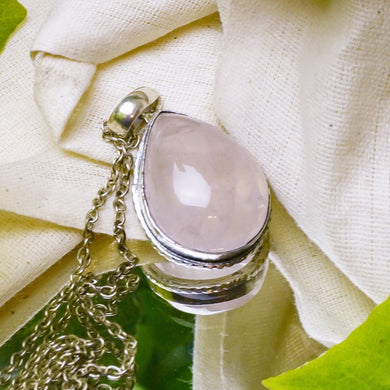 Rose Quartz Crystal Fancy Pendant