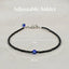 MantraMani Heart Shape Onyx Evil Eye Anklet