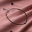 MantraMani Heart Shape Onyx Evil Eye Anklet