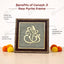 MantraMani Ganesh Ji Raw Pyrite Frame for Prosperity and Good Fortune