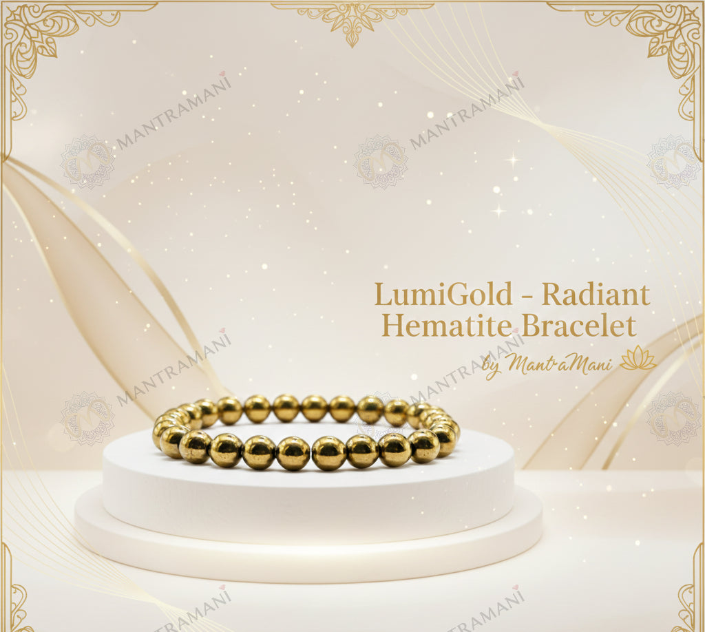 MantraMani LumiGold – Radiant Hematite Bracelet by MantraMani