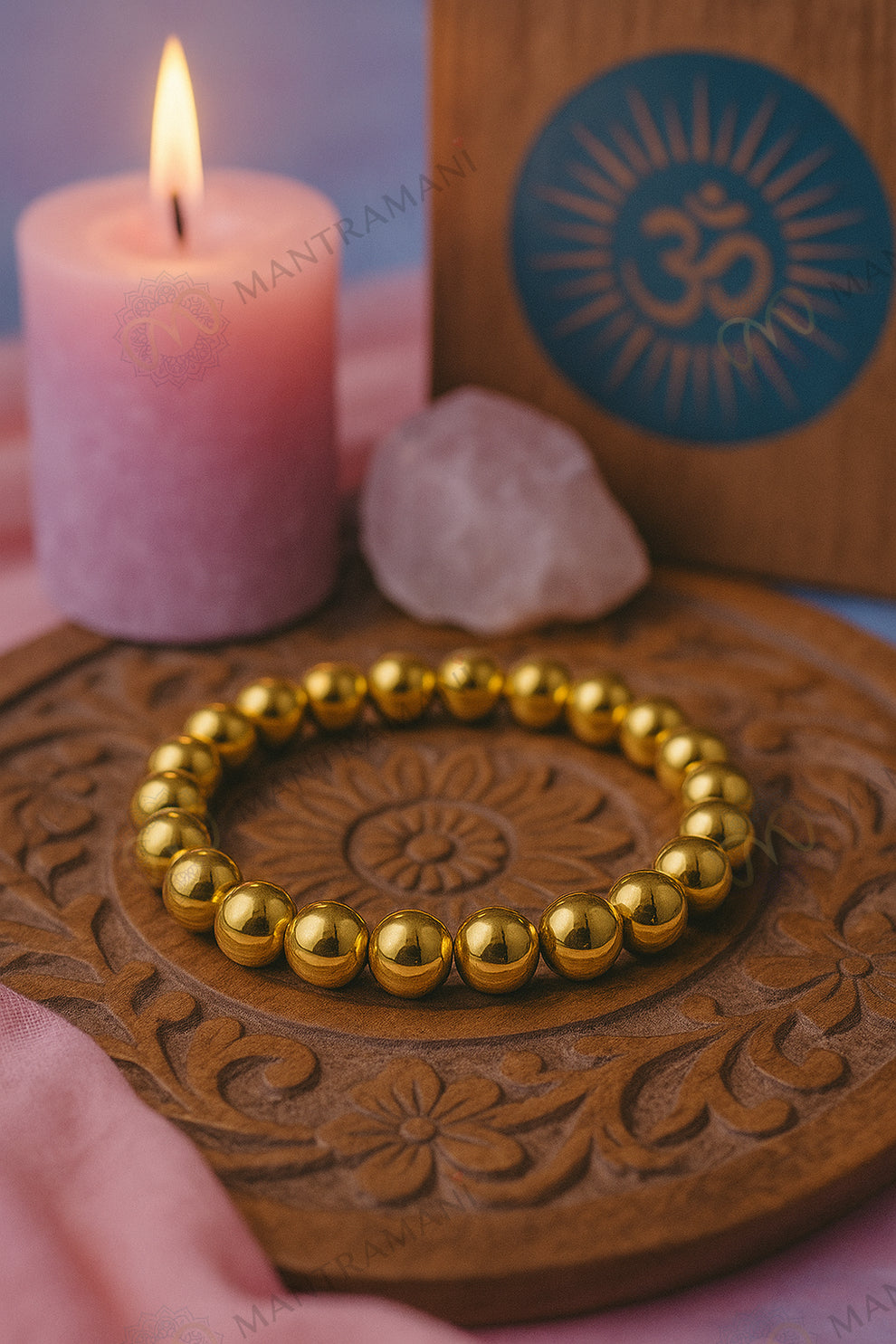 MantraMani LumiGold – Radiant Hematite Bracelet by MantraMani