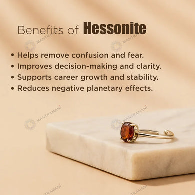 MantraMani Rahu Hessonite Ring: Protection from Hidden Enemies