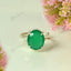 MantraMani Green Onyx Ring: Encourages Self - Confidence and Willpower