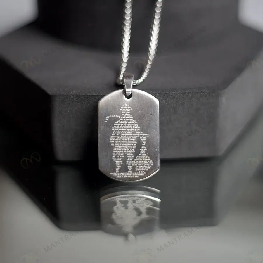 MantraMani Shree Hanuman Chalisa Pendant BLACK - GOLD - SILVER