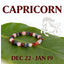 MantraMani Capricorn Zodiac Birthstone Crystal Bracelet - 8 mm - Makar rashi crystal bracelet