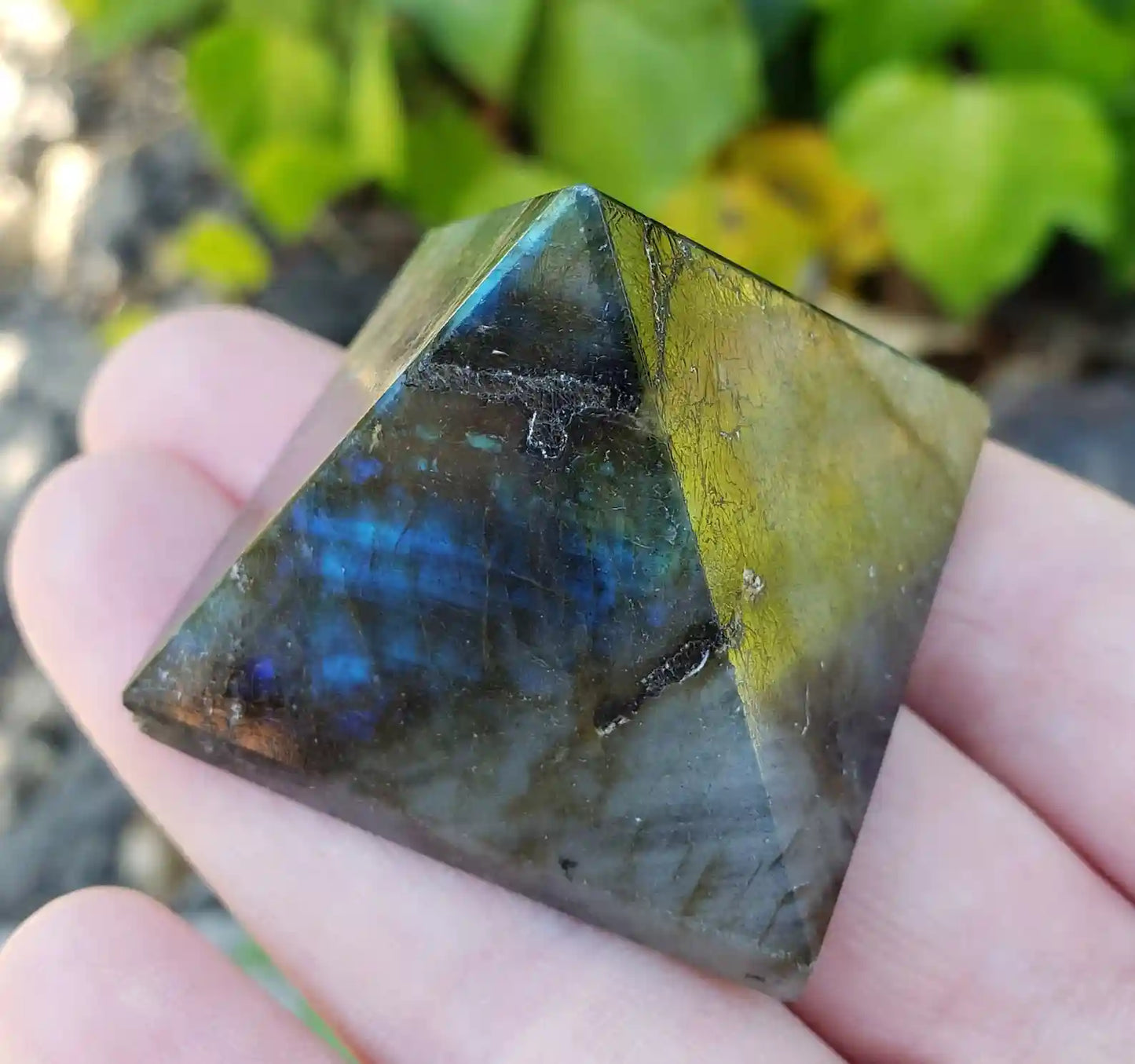 Labradorite Pyramid for Protection, Intuition & Growth
