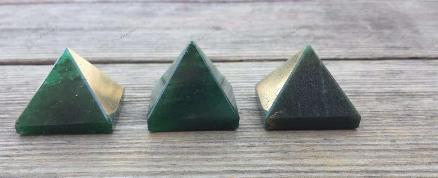 MantraMani Green Jade Pyramid