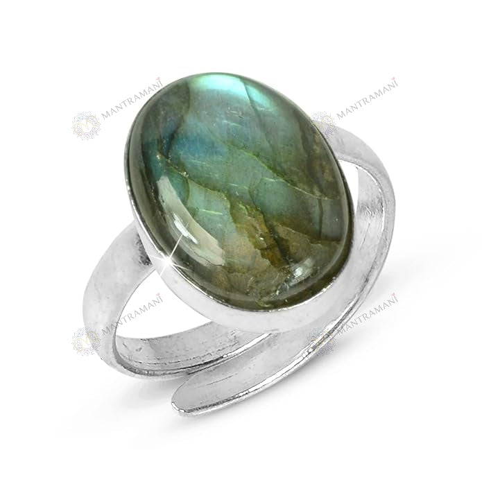 MantraMani Labradorite Ring: Awaken Your Inner Power & Open Your Third Eye Chakra