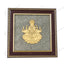 MantraMani Goddess of Wealth & Fortune Gajalakshmi Raw Pyrite Frame with FREE Raw Pyrite Stone