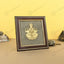 MantraMani Goddess of Wealth & Fortune Gajalakshmi Raw Pyrite Frame with FREE Raw Pyrite Stone
