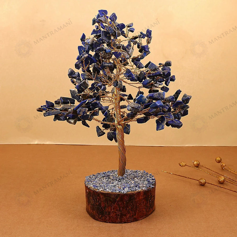 MantraMani Lapis Lazuli Crystal Tree – Wisdom, Communication & Confidence