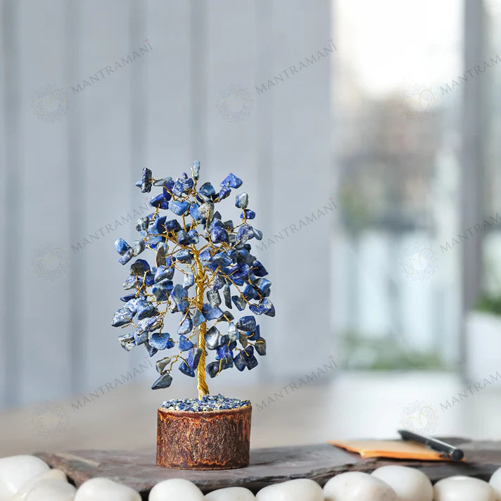 MantraMani Lapis Lazuli Crystal Tree – Wisdom, Communication & Confidence