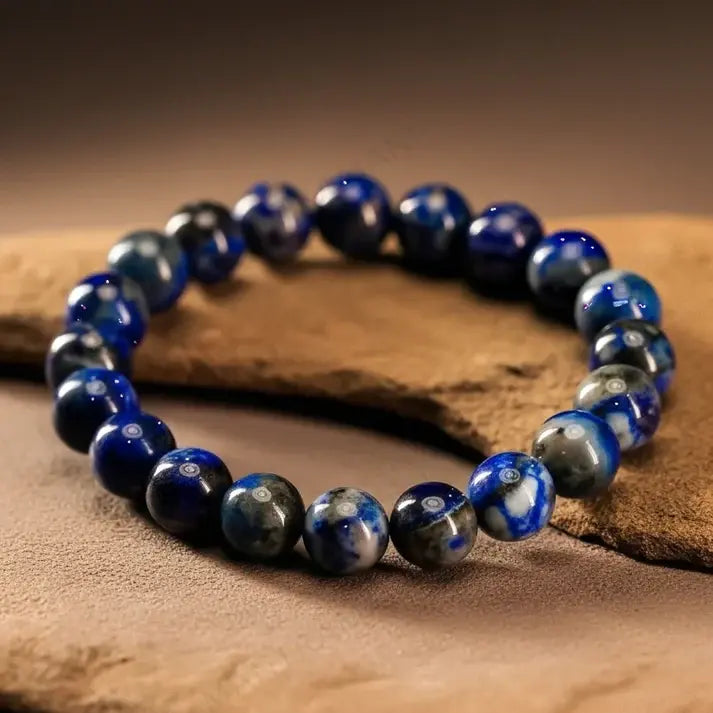MantraMani Lapis Lazuli Bracelet – Communication, Intuition & Confidence