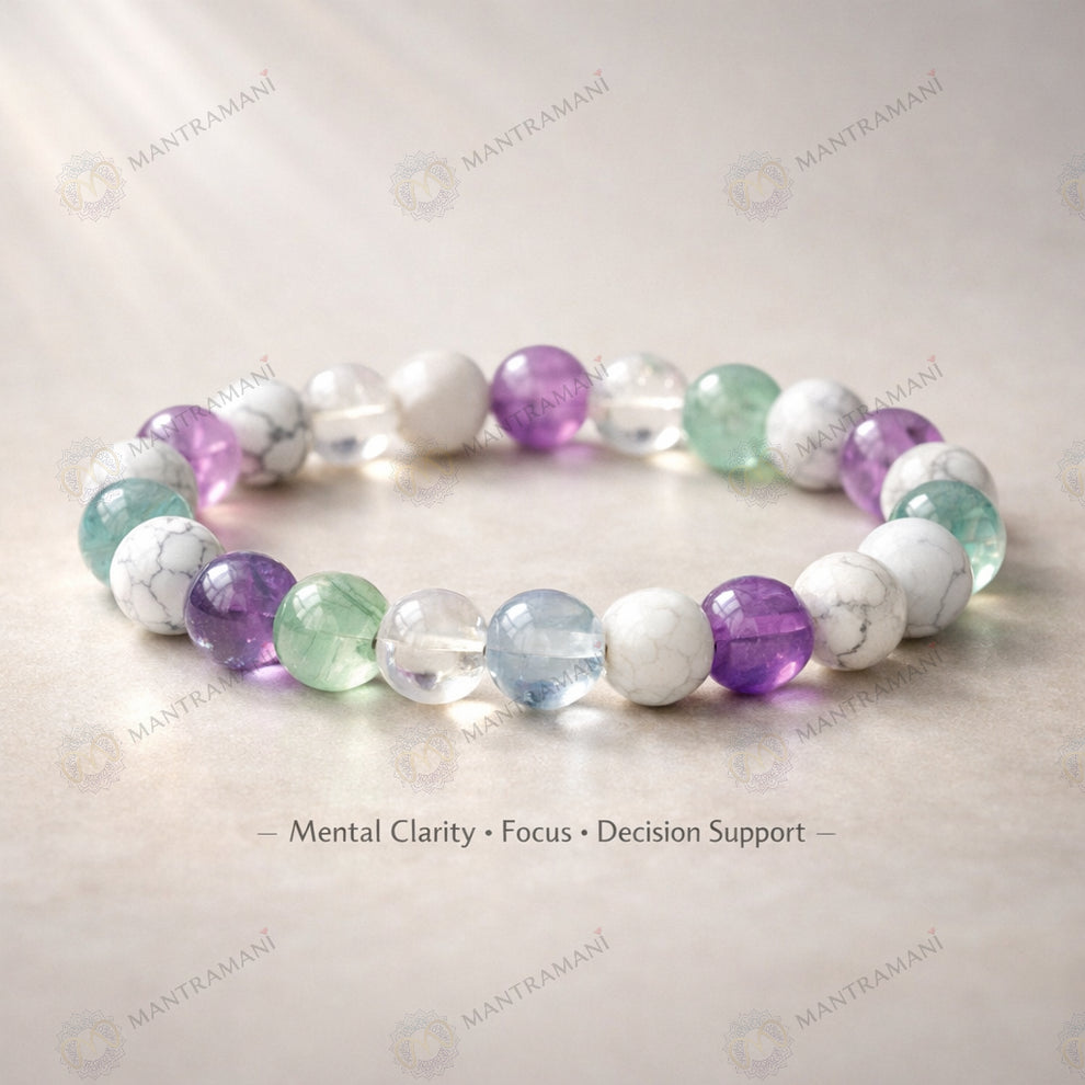 MantraMani Lucent Mind — Mental Clarity Bracelet for Decision - Making & Overthinking Control