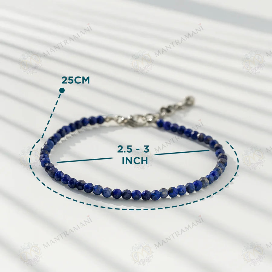 MantraMani Lapis Lazuli Anklet: Enhancing Intuition and Spiritual Awareness