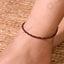 MantraMani Eternal Love Garnet Anklet 3mm – For devotion, compassion & heart healing
