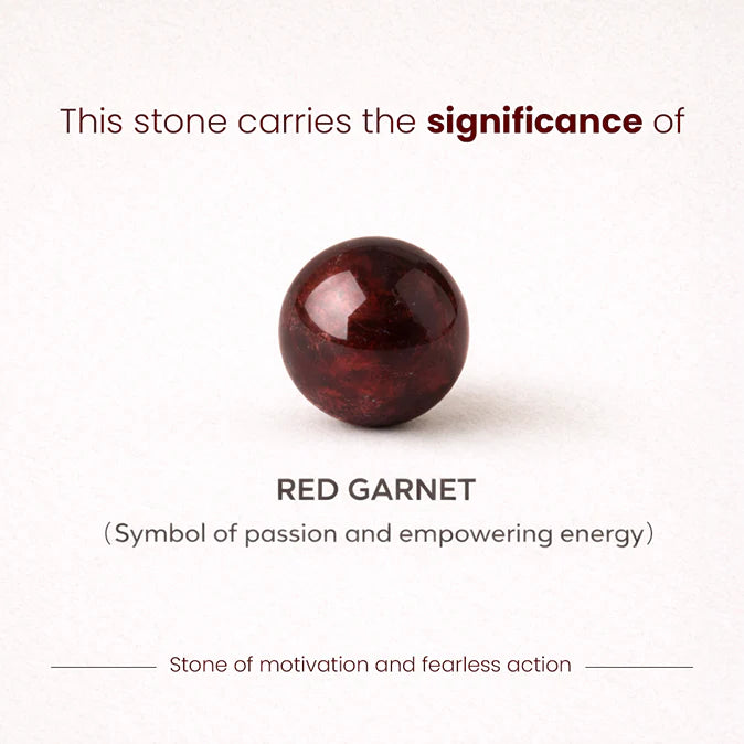 MantraMani Red Garnet Anklet