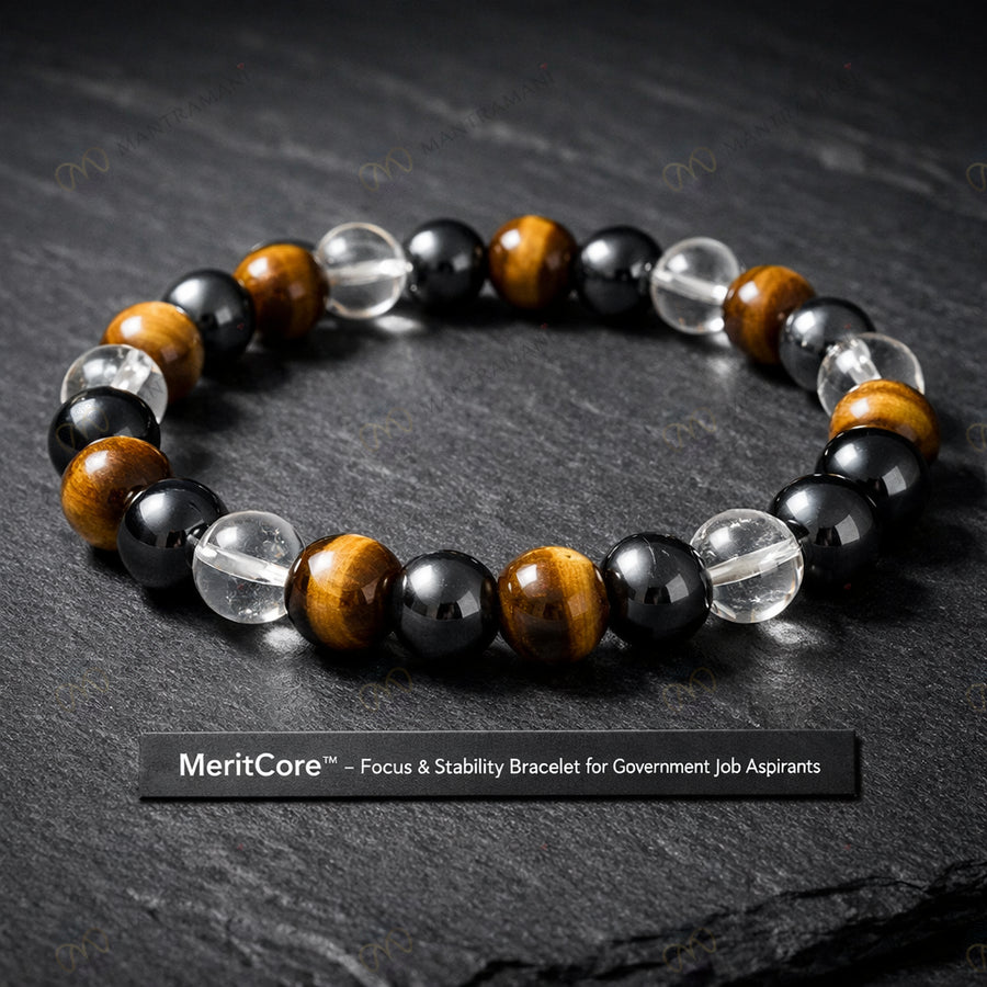 MantraMani MeritCore — Focus & Stability Bracelet for Government Job Aspirants