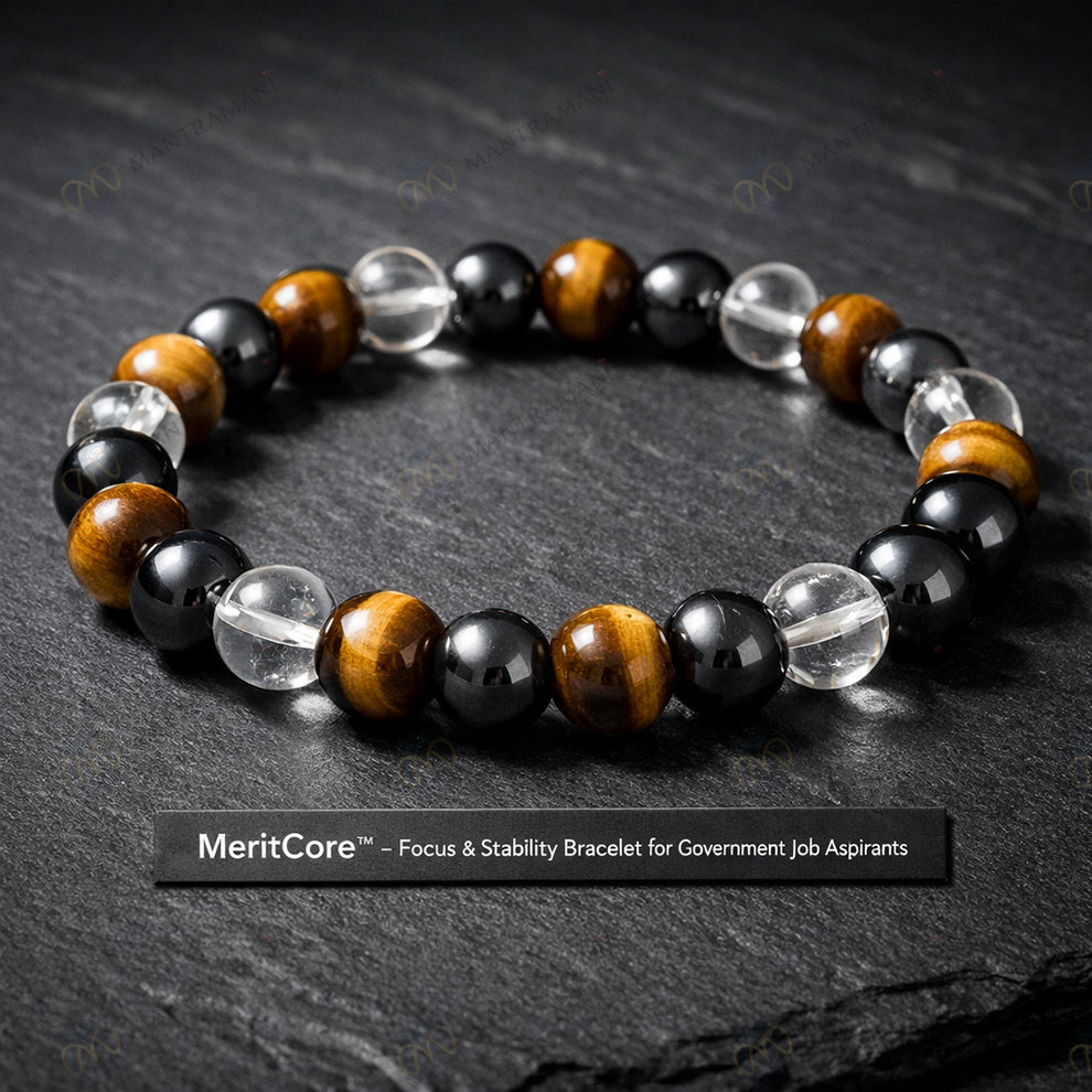 MantraMani MeritCore — Focus & Stability Bracelet for Government Job Aspirants