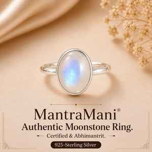 Certified Natural Moonstone Ring in Sterling Silver | MantraMani