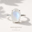 Moonstone Glow Ring (Adjustable) for Calm, Clarity & Feminine Energy | MantraMani