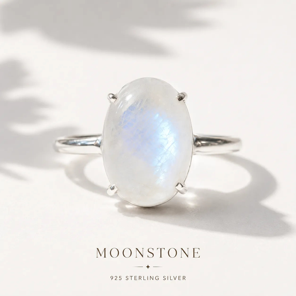 Moonstone Glow Ring (Adjustable) for Calm, Clarity & Feminine Energy | MantraMani
