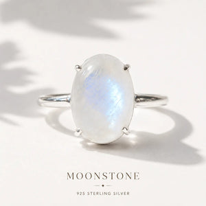 Moonstone Glow Ring (Adjustable) for Calm, Clarity & Feminine Energy | MantraMani