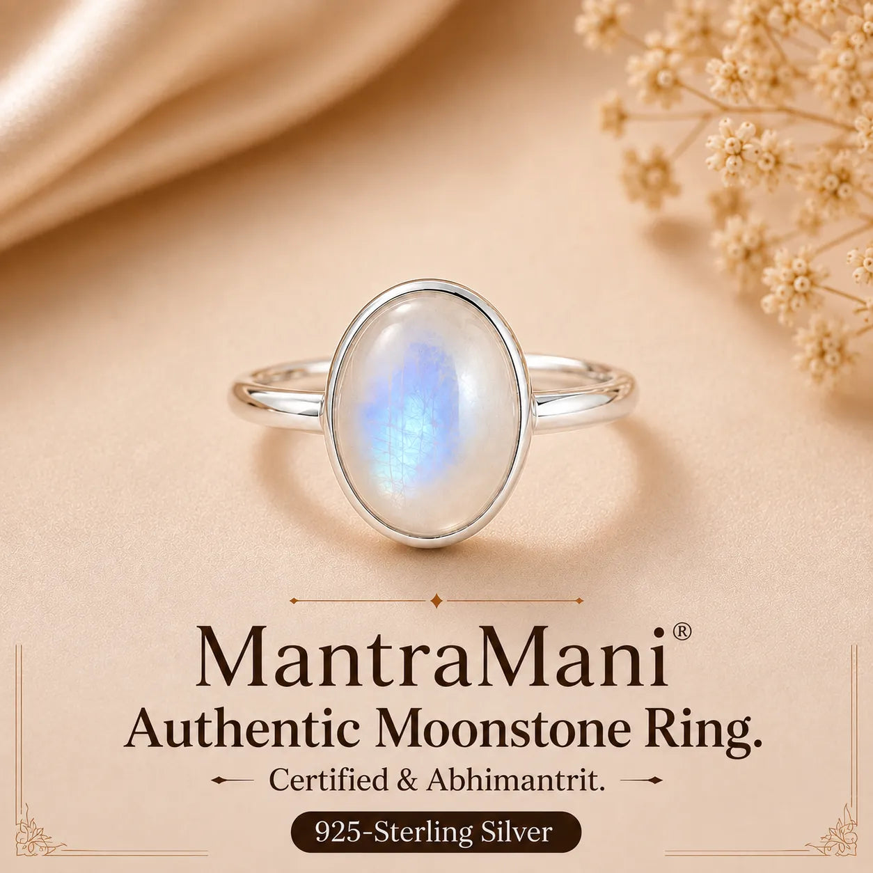 Moonstone Ring (Chandra Ratna) for Emotional Calm & New Beginnings | MantraMani