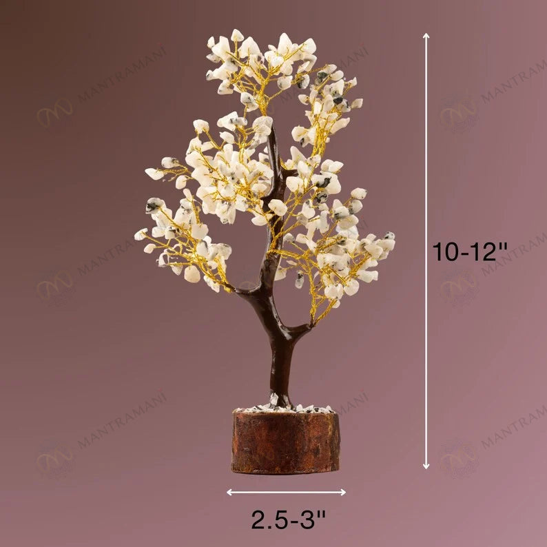 MantraMani Moonstone Crystal Tree – Mental Stress Relief & Confidence