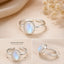 Moonstone Diamond-Cut Ring in 925 Silver for Spiritual Growth | MantraMani