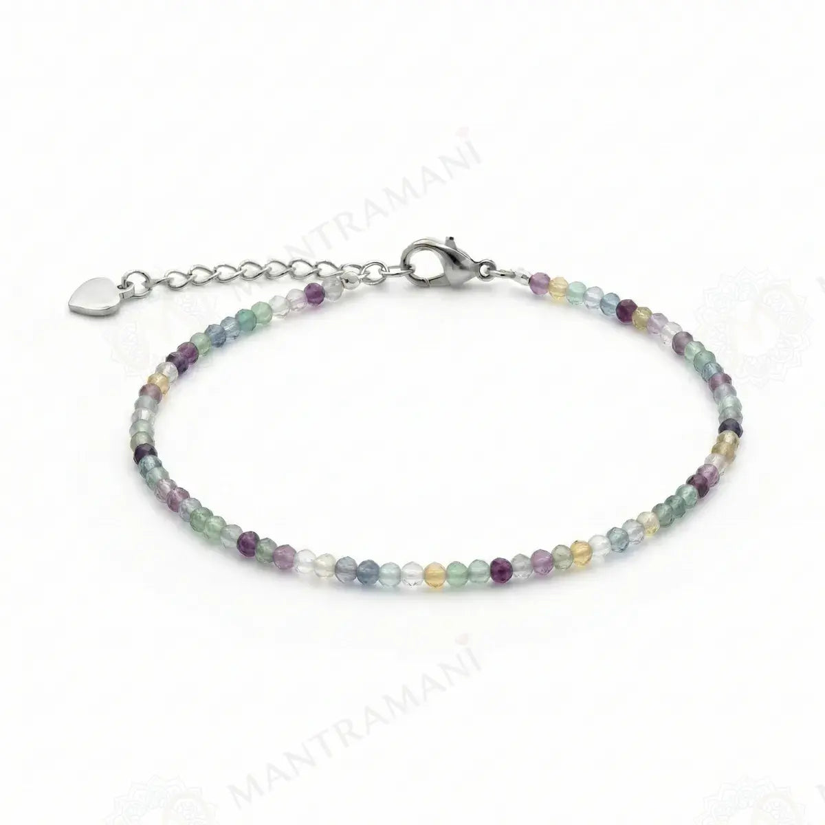 MantraMani Natural Multi Fluorite Anklet