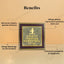 MantraMani Lord Krishna Raw Pyrite Frame - Narayan Mantra for Peace & Joy
