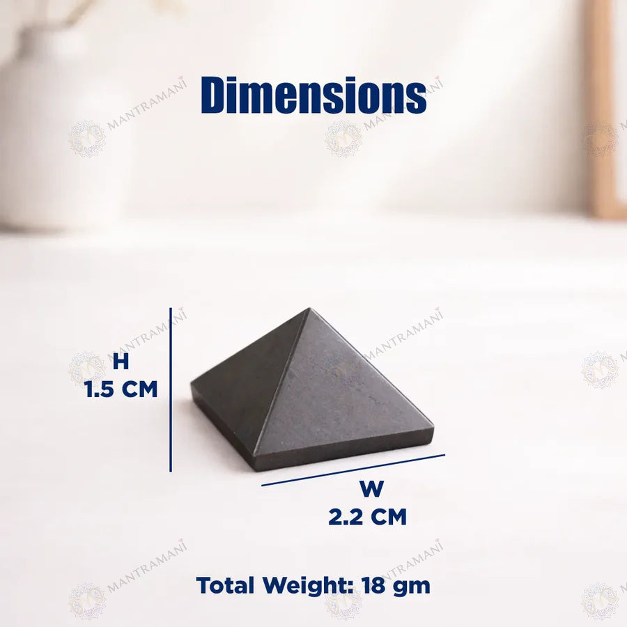 MantraMani Pyrite Small Pyramid – Wealth Attraction & Protection Crystal