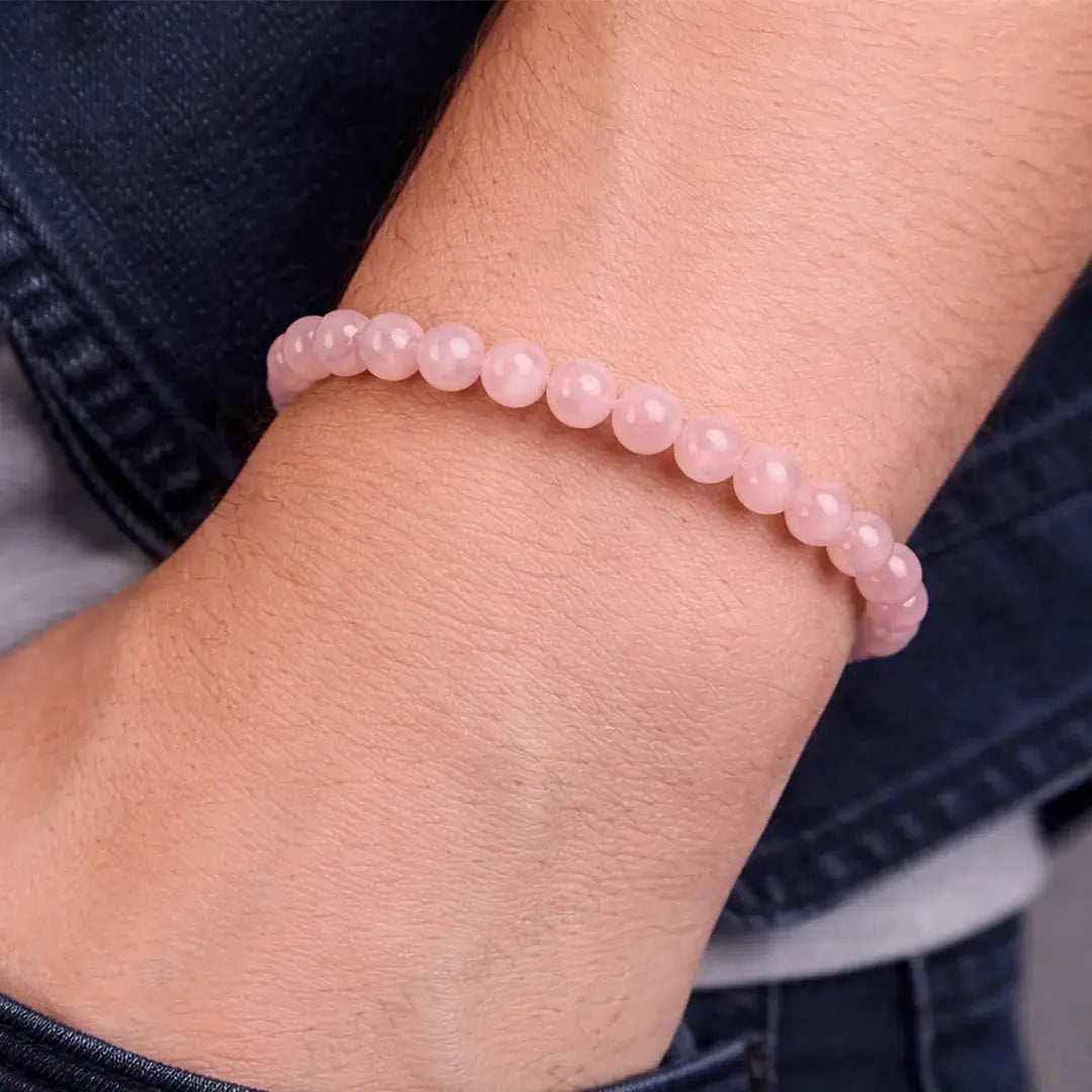 MantraMani Rose Quartz Bracelet – Love, Emotional Healing & Self Love
