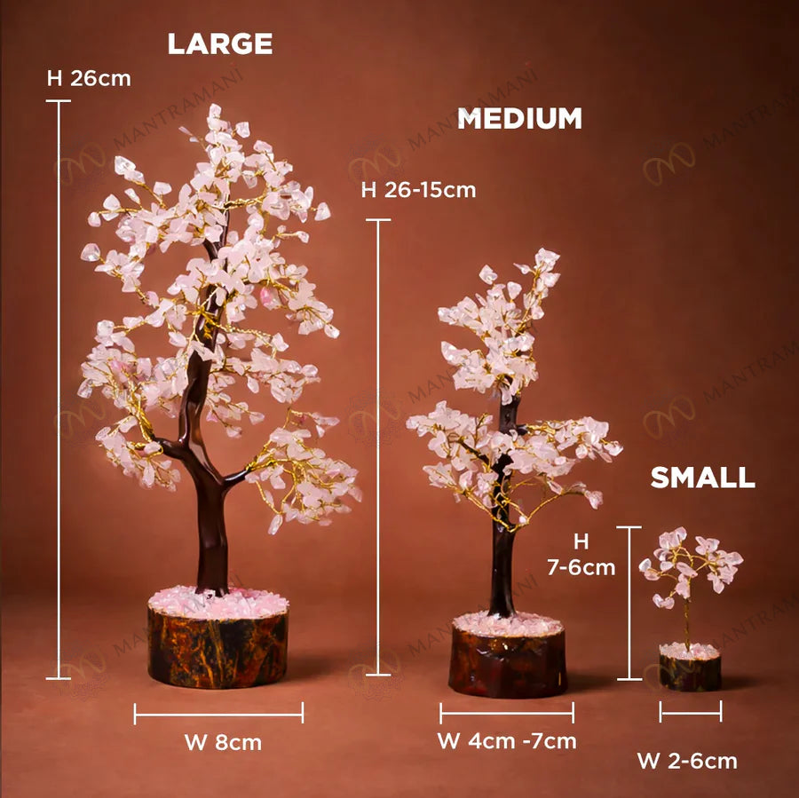 MantraMani Rose Quartz Tree : Improve Love, Relationship & Emotional Connection