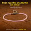 MantraMani Rose Quartz Anklet 3mm – For confidence, courage & Love