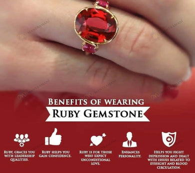 MantraMani Ruby Ring: Boosts Confidence and Leadership