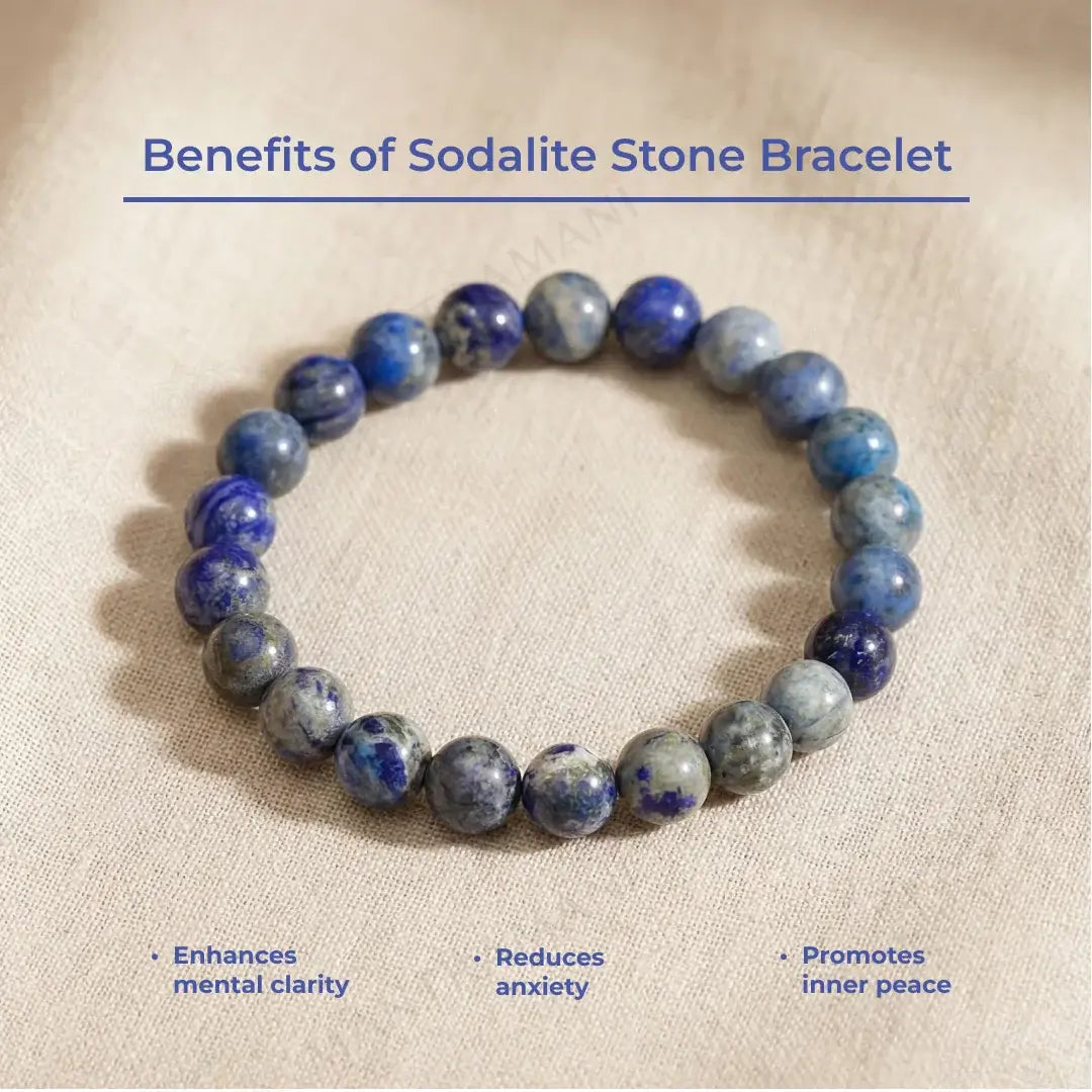 MantraMani Sodalite Bracelet – Wisdom, Truth & Inner Peace