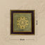 MantraMani Shree Yantra Raw Pyrite Frame for Wealth Manifestation with FREE Raw Pyrite Stone