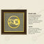 MantraMani Shubh Labh Raw Pyrite Frame - Swastika Symbol for Prosperity