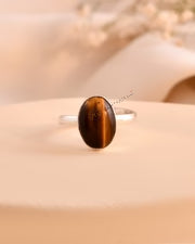 MantraMani Tiger Eye Ring: Enhances Focus and Decision - Making