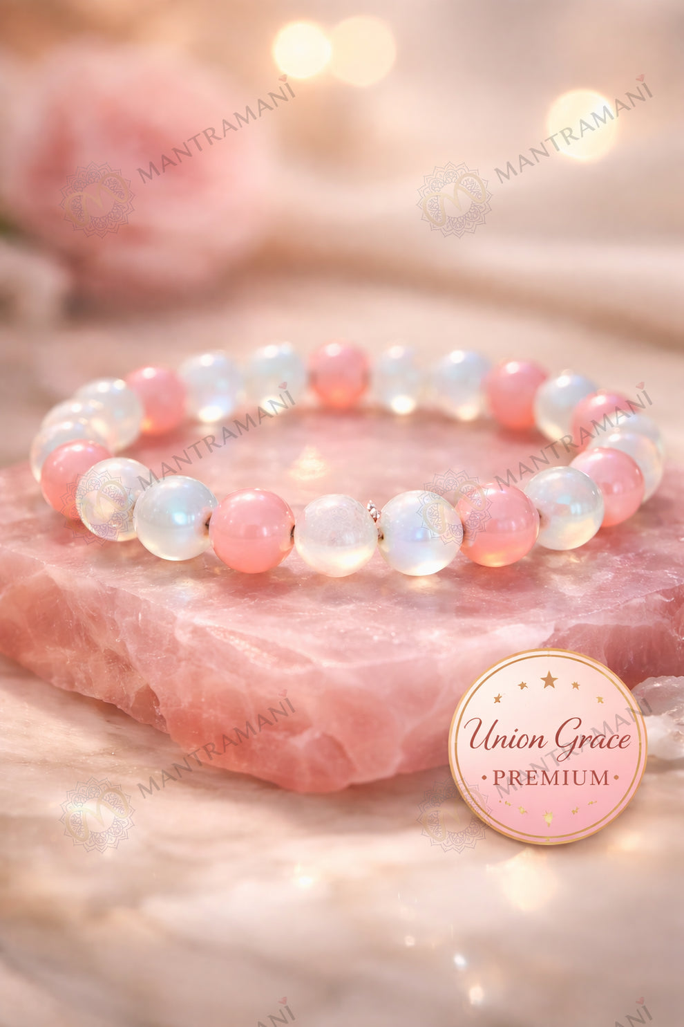 MantraMani Union Grace — Marriage Stability Bracelet for Trust, Compatibility & Long - Term Harmony